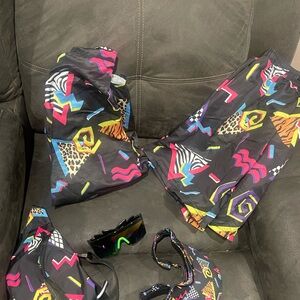 Men’s 80’s Colorful Geometric Print Costume